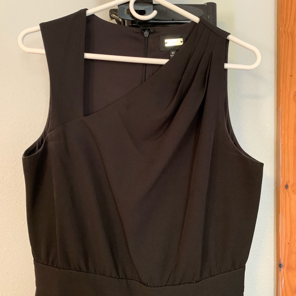 Boston Proper Black Angled Split Leg Jumpsuit